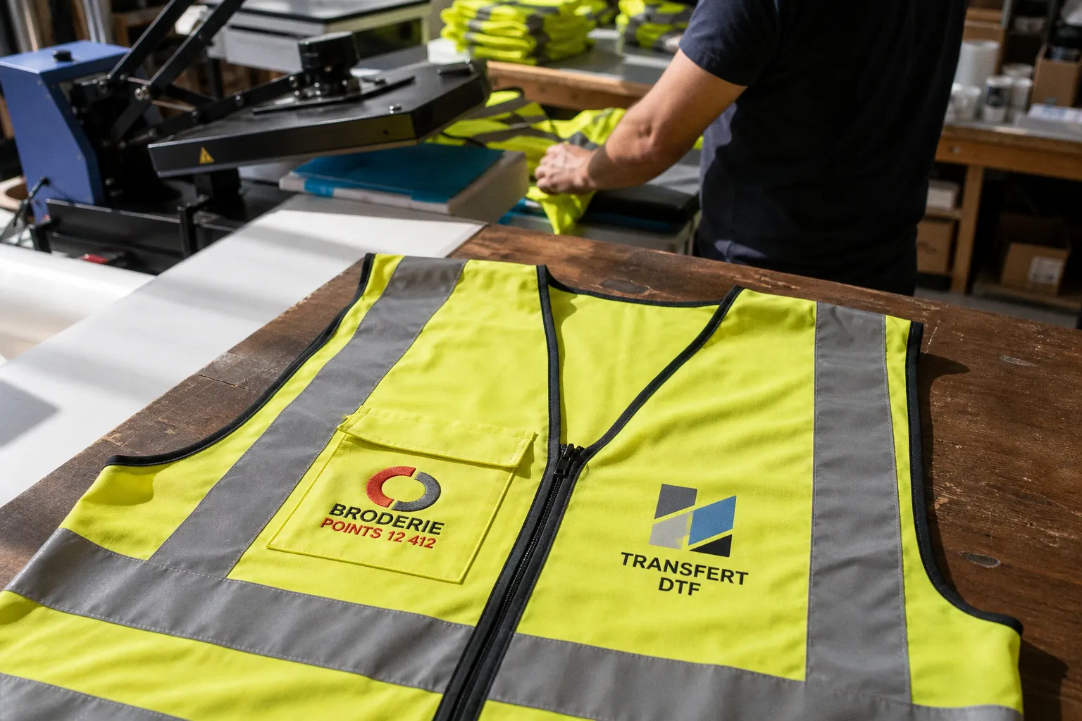 Gilet de sécurité personnalisé : broderie ou transfert ?