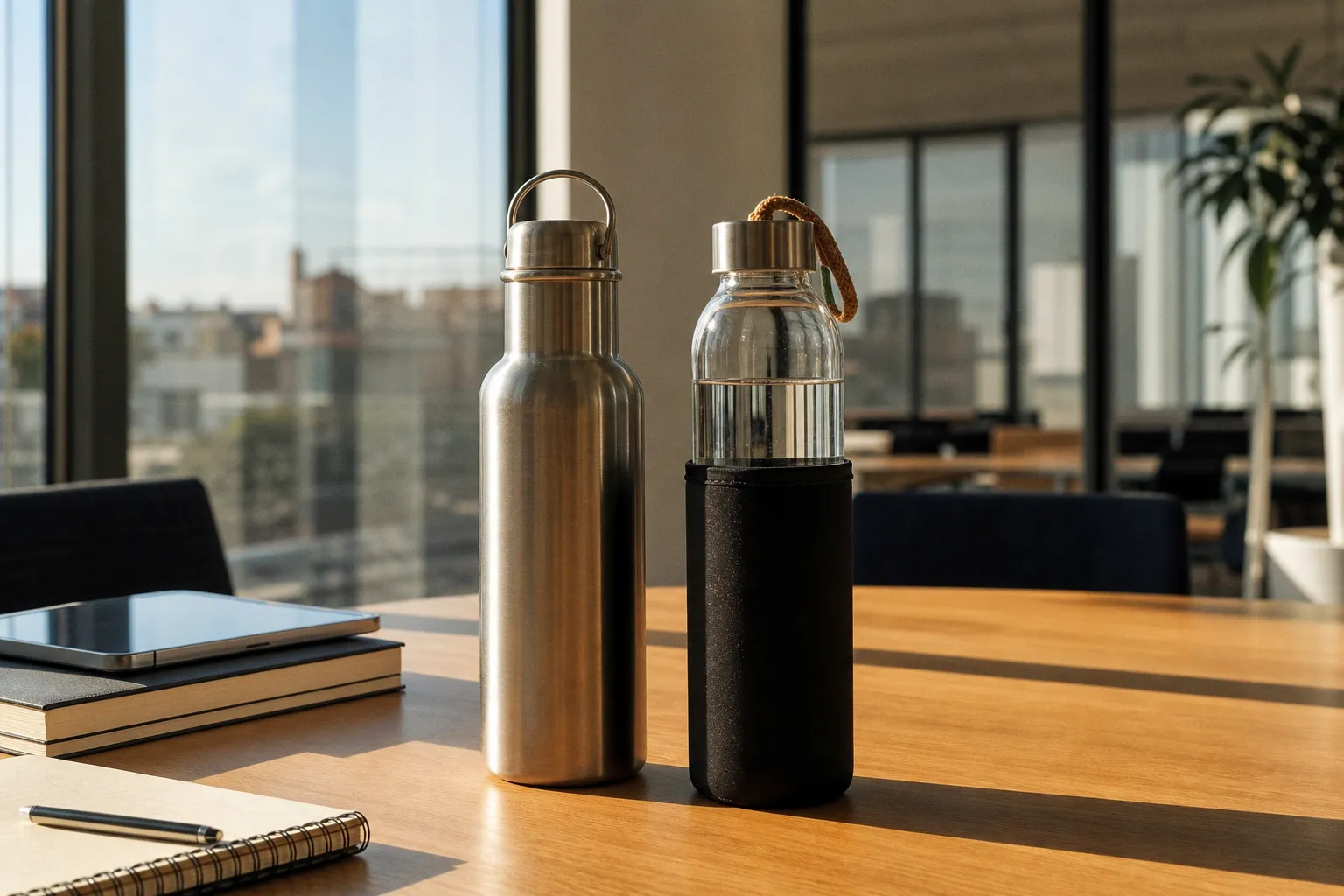 Gourde en inox ou en verre : quel modèle pour vos bureaux ?