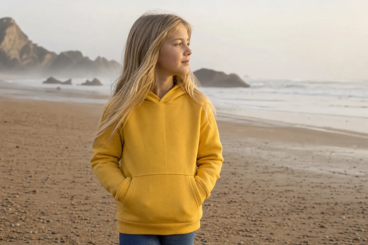 Nouveau sweat enfant PRM1500Y : une surface textile conçue pour la sérigraphie